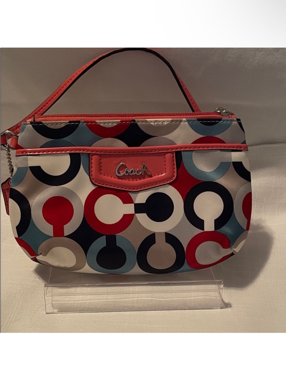 Coach Multicolor Scarf Patterned Clutch - Picture 2 of 8